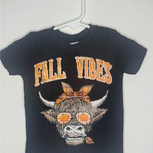Fall Vibes Kids T-Shirt - Black and Orange